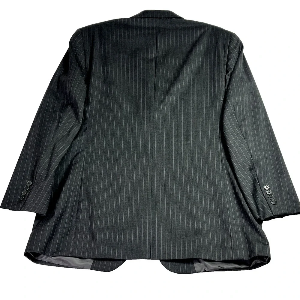 Brooks Brothers 1818 Madison Blazer Mens 44L/W39 Gray Striped Suit Jacket Wool